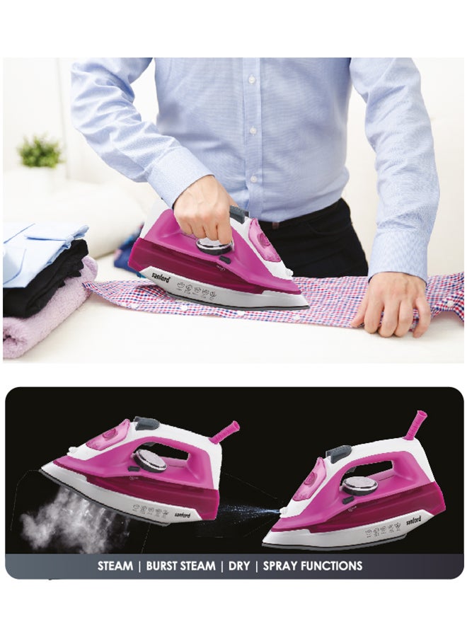 CERAMIC STEAM IRON 300 ml 2200 W SF77CI BS Pink