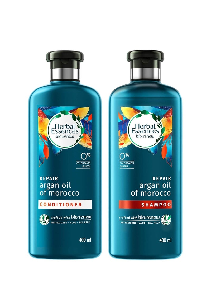 Herbal Essences bio renew Argan Oil of Morocco CONDITIONER 400ml and Herbal Essences bio renew Argan Oil of Morocco SHAMPOO 400ml