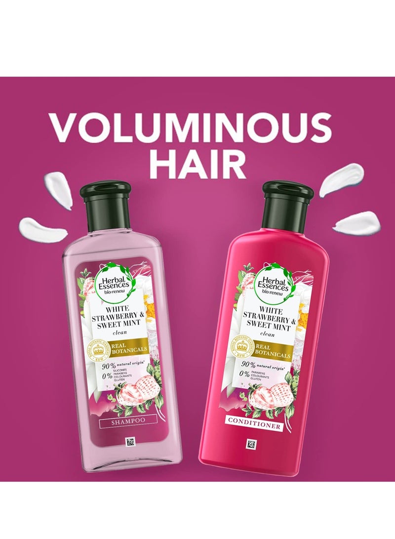 Herbal Essences White Strawberry Sweet Mint SHAMPOO and CONDITIONER For Cleansing and Volume 240 ML Pack Of 2