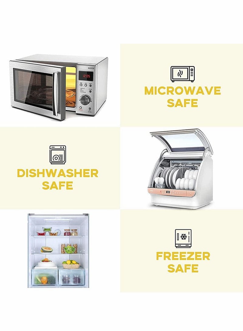 Baby Food Blocks Containers, Leakproof Containers with Lid and Soft Base, BPA Free Resuable Jars for Freezer, Microwave Dishwasher Safe 6Pcs 2oz