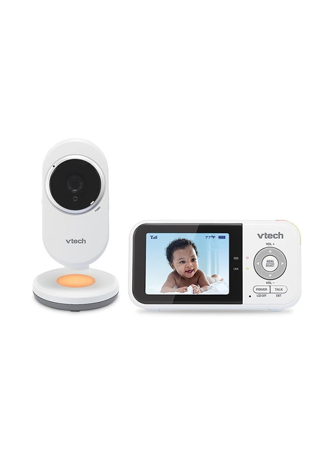 2.8” 270P Fix Cam Video Monitor With Night Light 800Mah Battery White