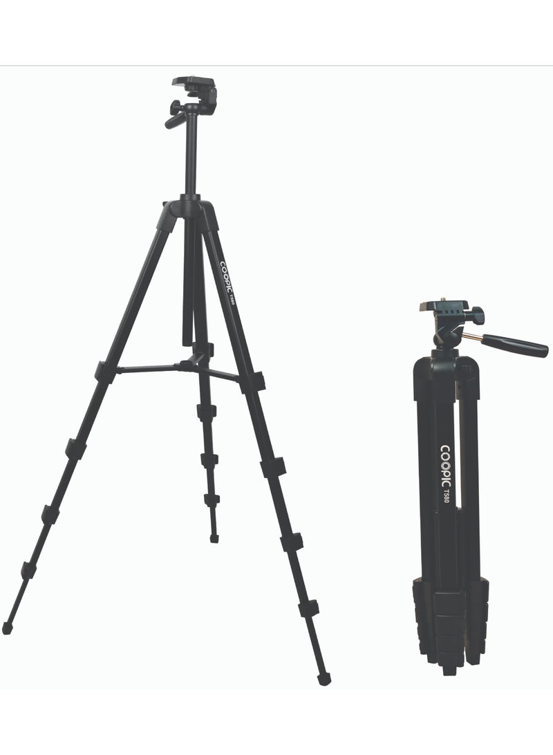 COOPIC Create cool pictures T580 172cm / 6'' rofessional Tripod with 360° Panoramic Head - Enhance Your Photography and Videography with Superior Stability and Versatility