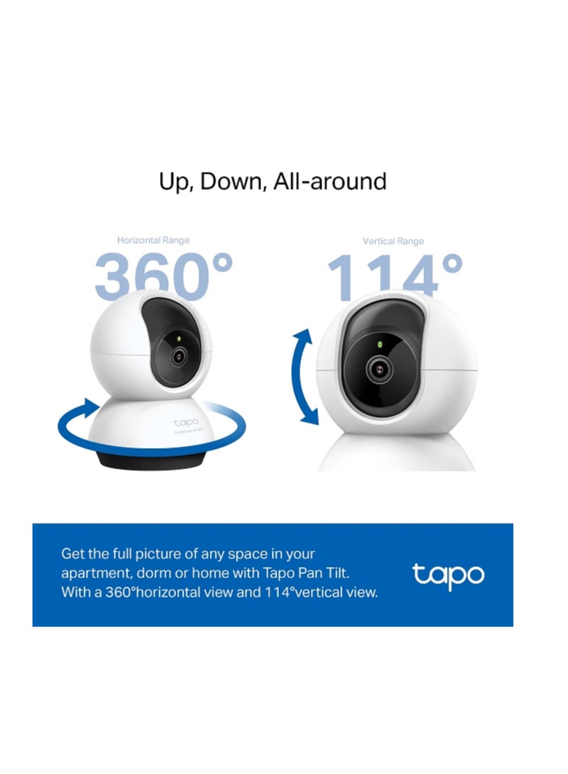 Tapo C220 4MP/2K Pan/Tilt AI CCTV WIFI, Wireless IP Camera With Smart AI Detection, Notifications, Pet, Person, Vechicle And Baby Crying Detection