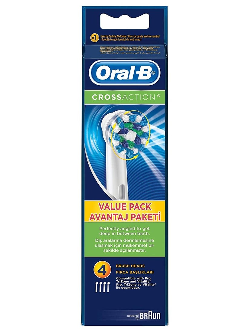 Oral-B EB50-4, Cross Action Replacement Brush Heads 4pcs