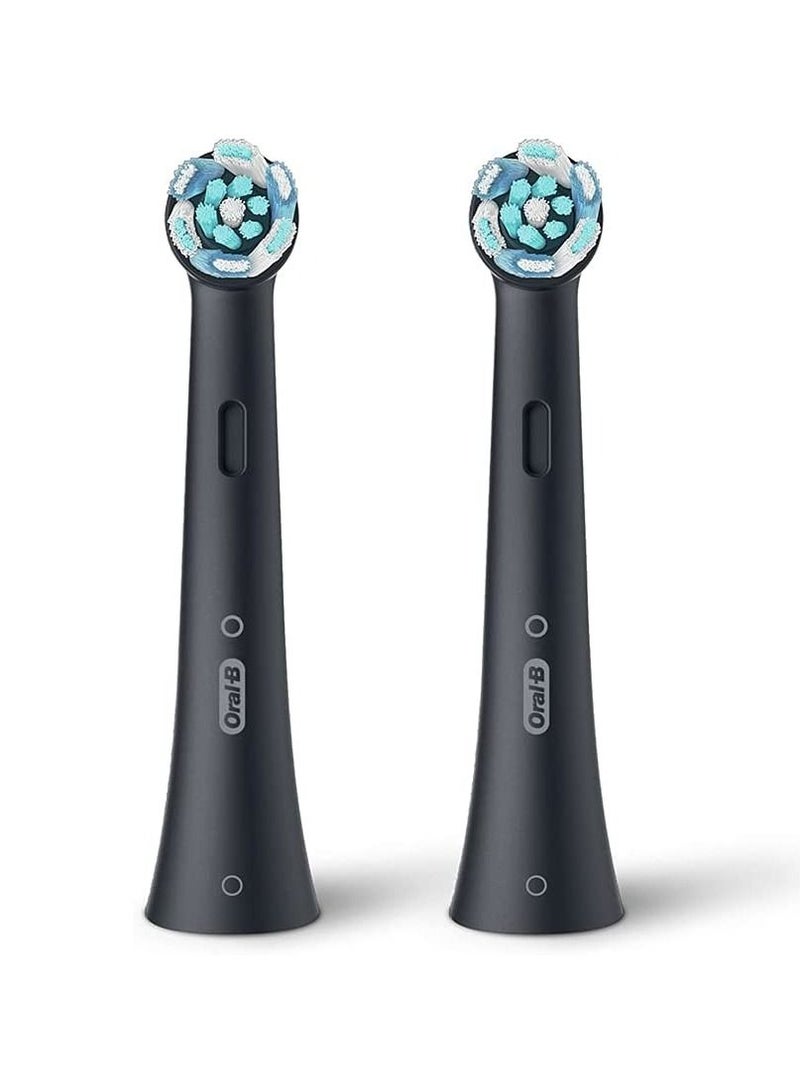 Oral-B iO RB CB-2 Ultimate Clean Black Toothbrush Heads -  Pack of 2 Counts