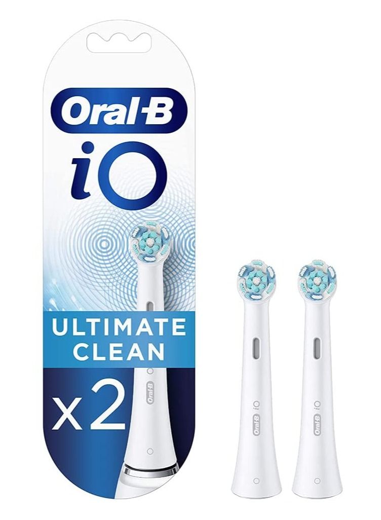 Oral-B iO RB CW-2 Ultimate Clean White Toothbrush Heads -  Pack of 2 Counts