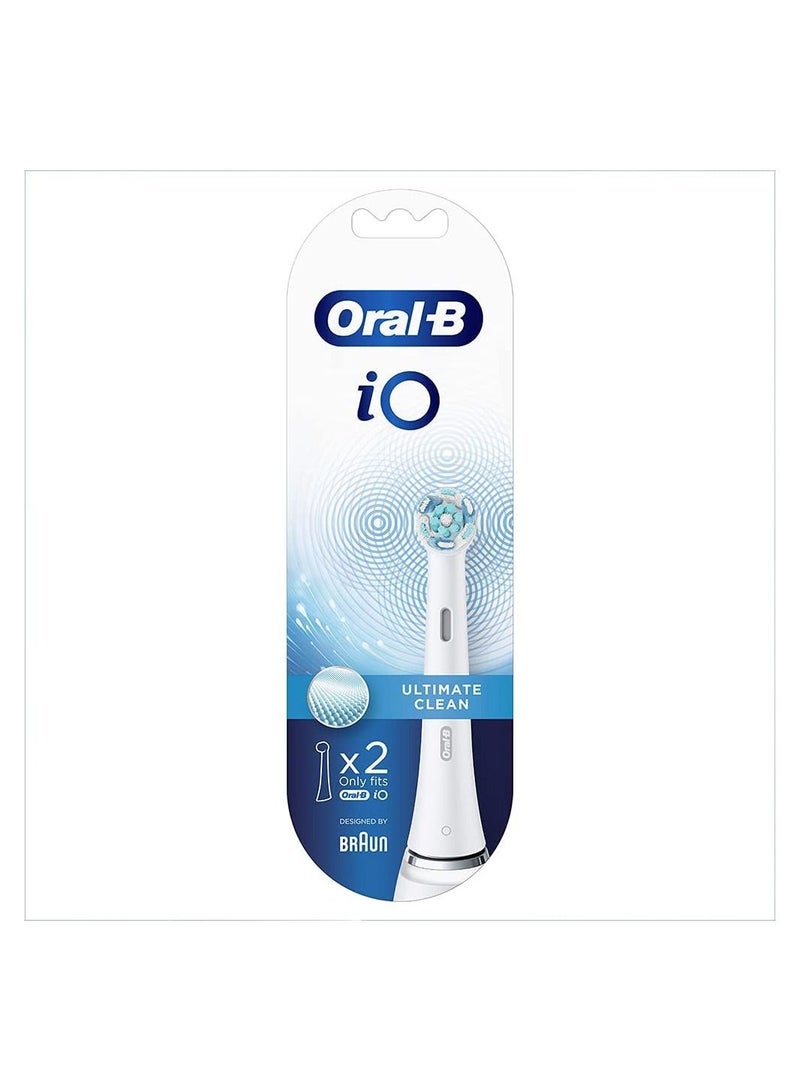 Oral-B iO RB CW-2 Ultimate Clean White Toothbrush Heads -  Pack of 2 Counts