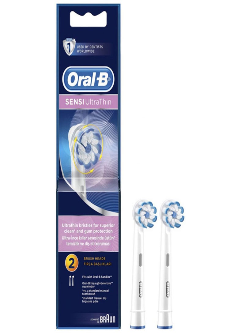 Oral-B EB60 Sensi Ultra Thin Replacement Brush Heads - Set of 2