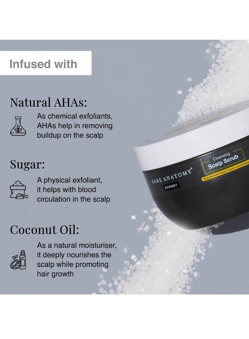 Bare Anatomy Scalp Scrub with Natural AHAs Coconut Sugar 250g