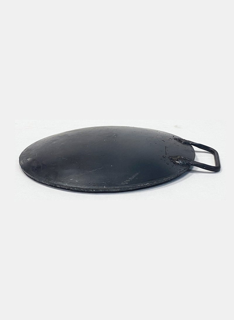 Iron Concave Dosa Tawa Heavy Guage with Handle 31cm X 10mm Black