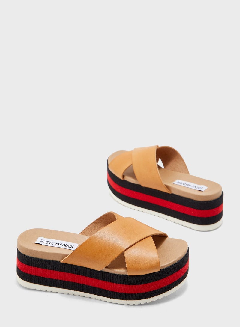 Asher Cross Strap Flat Sandal