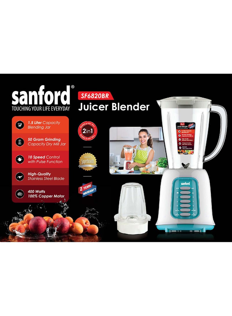 2 In 1 Blender 1.5 L 400 W SF6820BR BS Multicolour