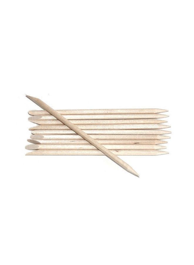 Pack Of 100 Manicure Cuticle Wooden Sticks Brown 4inch
