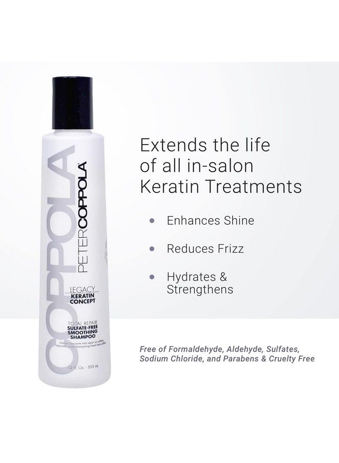 Keratin Concept Legacy Total Repair Cleansing & Smoothing Sulfatefree Shampoo For Color Treated Hair Color Safe Sodium Chloridefree Keratin Shampoo Strengthens And Repairs Damaged Hair (33.8 Fl Oz)