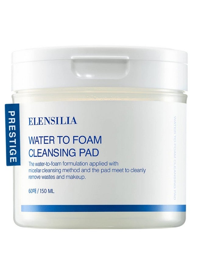 Prestige Water To Foam Facial Cleansing Pad (60 Pads) Lha Gentle Daily Exfoliant For Sensitive Skin Micellar Cleansing Water For Makeup Remover Moisturizing Nourishing Acne & Blemish Care