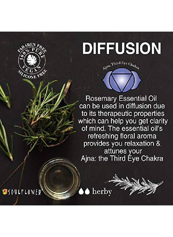 Essential Oil Rosemary Lavender For Steam Inhaler Acne Healthy Hair Skin 100% Pure Natural Undiluted Essential Oil Ecocert Cosmos Organic Certified Pack Of 2