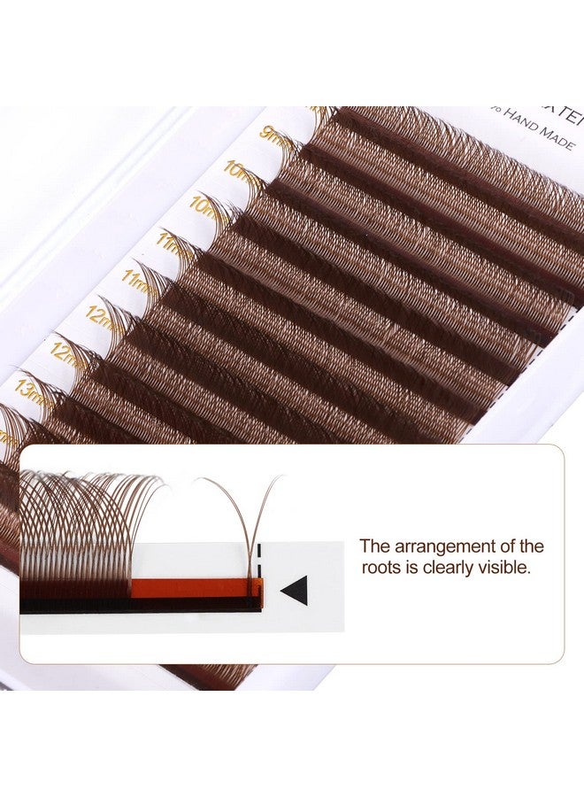 Y Lashes Extensions Colored Yy Lashes Premade Fans Brown Eyelash Extensions D Curl 0.07Mm 8 15Mm Mixed Tray Y Shape Easy Fan Volume Lashes Supplies (Yy 0.07 Cbrown)