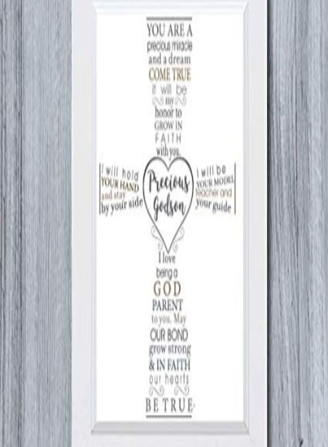 Precious Godson Photo Frame White 8 x 10cm