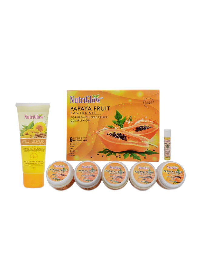 Papaya Fruit Facial Kit With Face Wash