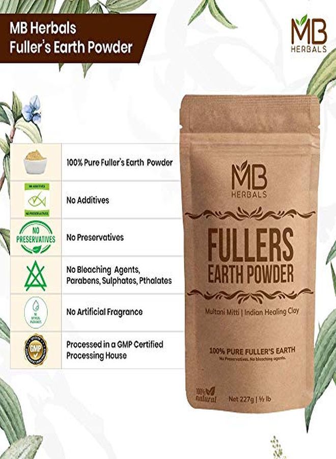 100% Pure Fullers Earth Powder 100G | 3.5Oz | Multani Mitti Facial Clay Bentonite Indian Healing Clay | No Preservatives | No Bleaching Agents | No Added Fragrance| Fuller'S Earth