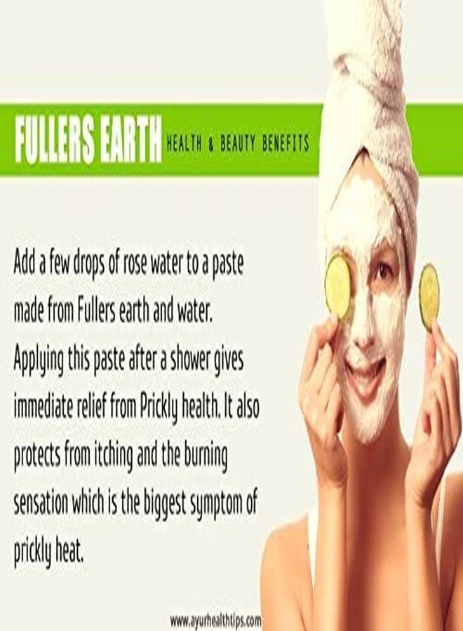 100% Pure Fullers Earth Powder 100G | 3.5Oz | Multani Mitti Facial Clay Bentonite Indian Healing Clay | No Preservatives | No Bleaching Agents | No Added Fragrance| Fuller'S Earth