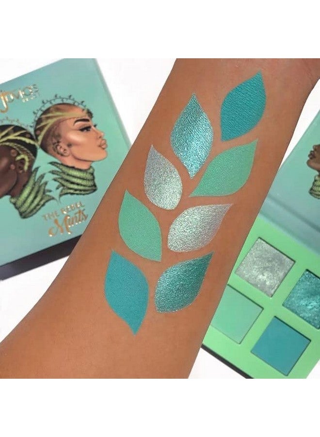 Rebel Quad Mint Eyeshadow Palette Professional Eye Makeup Pigmented Eyeshadow Palette Makeup Palette For Eye Color & Shine Pressed Eyeshadow Cosmetics Shades Of 4