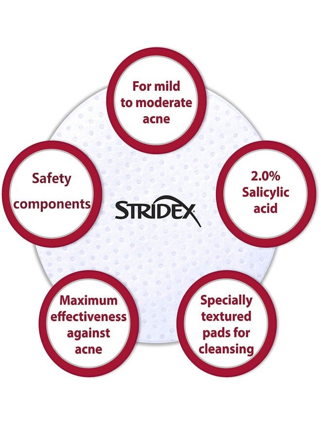 55 Pads Medicated Acne Pads (Maximum Strength)  Acne Treatment For Face,Reduces The Number Of Acne Pimples And Blackheads And Allows Skin To Heal