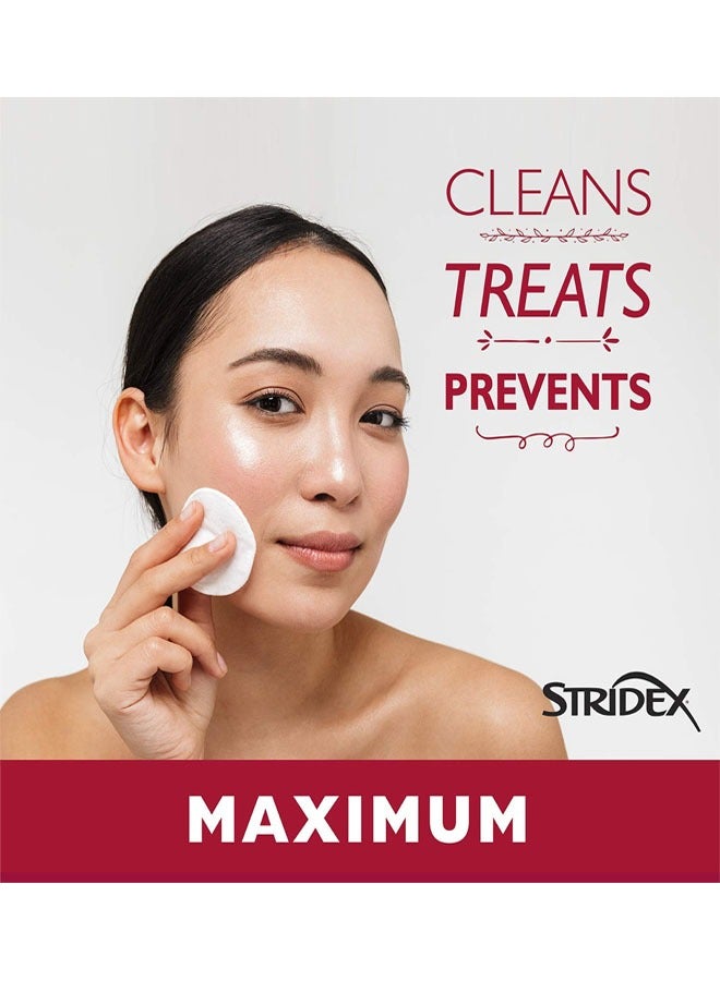 55 Pads Medicated Acne Pads (Maximum Strength)  Acne Treatment For Face,Reduces The Number Of Acne Pimples And Blackheads And Allows Skin To Heal