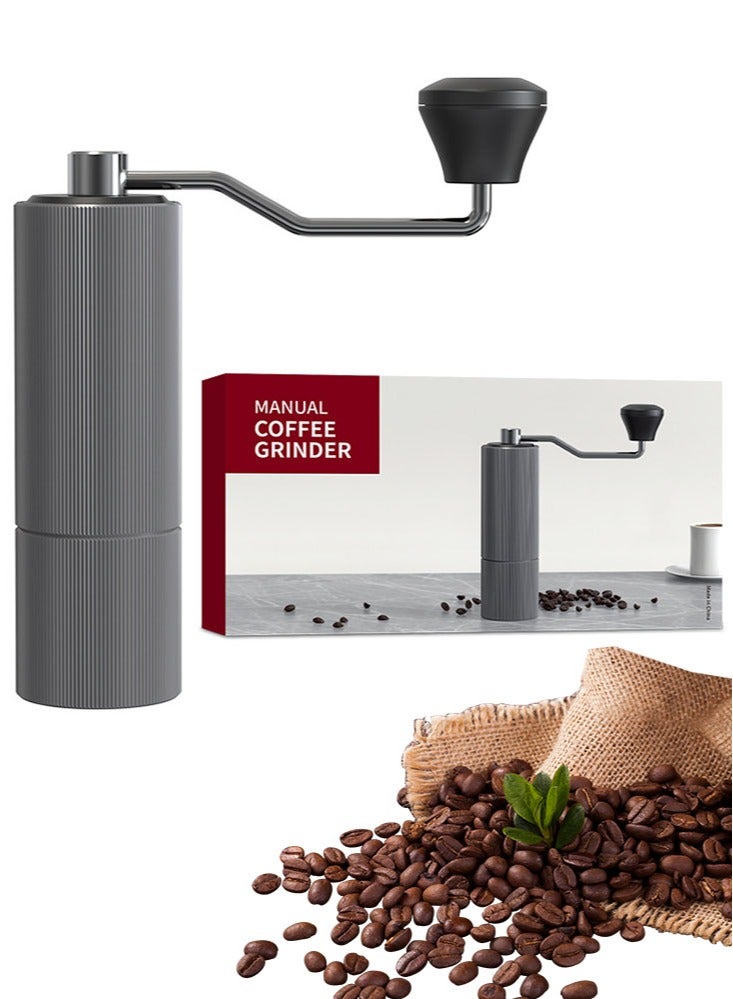Portable Manual Coffee Grinder with Stainless Steel Conical Burr and High-Precision Adjustable Setting for Various Brewing Methods