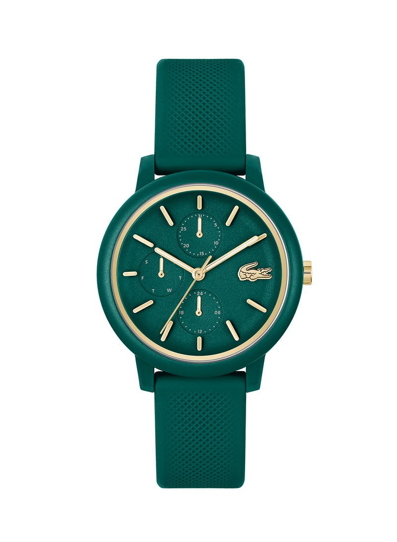 Women's Analog Round Shape Silicone Wrist Watch 2001329 - 38 Mm