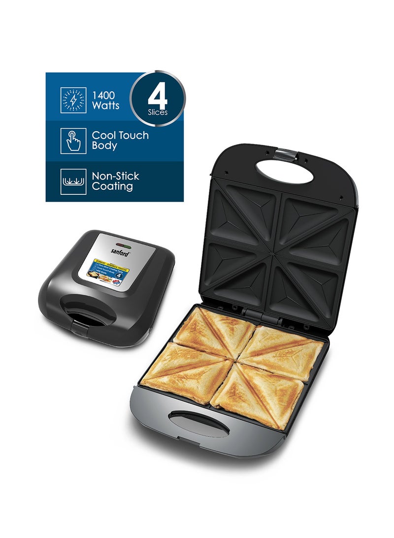 4-Slice Sandwich Toaster 1400 W SF9901ST BS Black