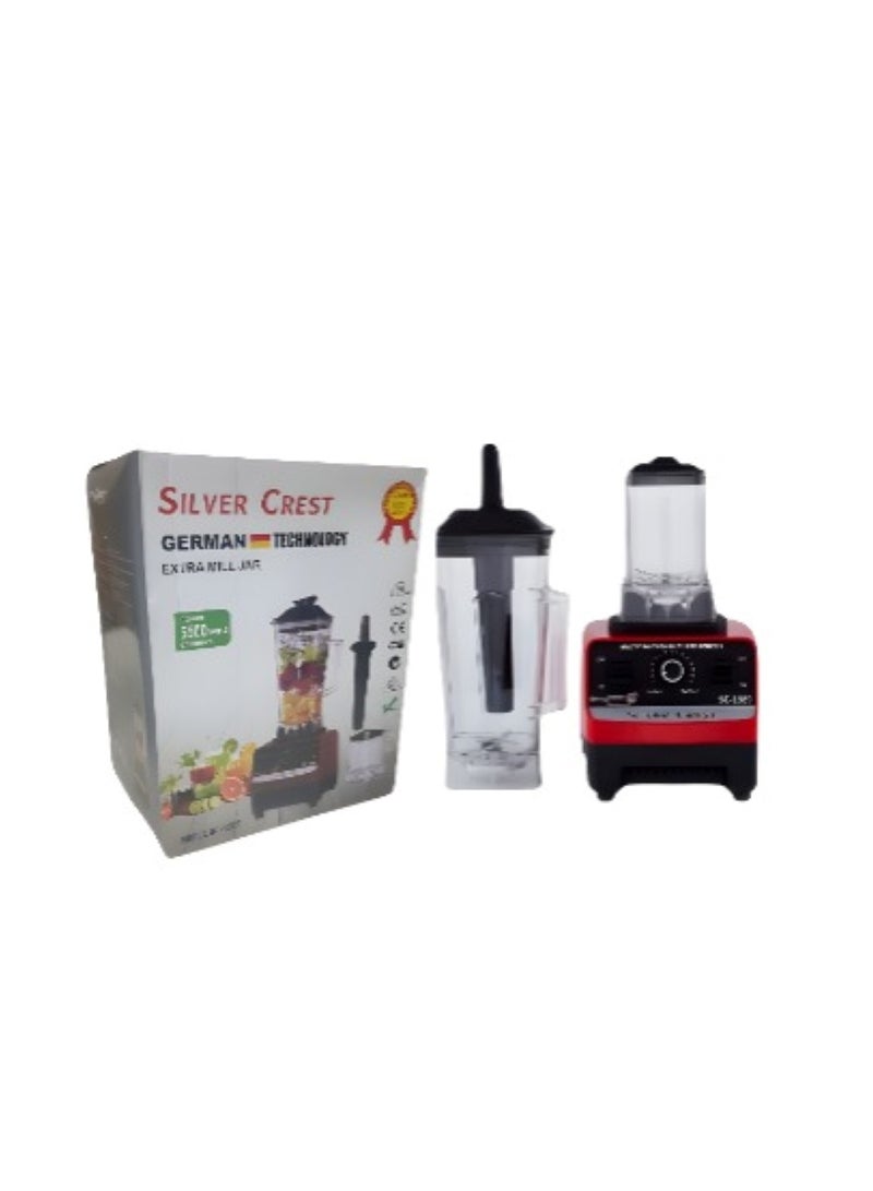 High Speed Countertop Blender with Pure Copper Motor 6 Sharp Stainless Steel Blades 2L Capacity Red