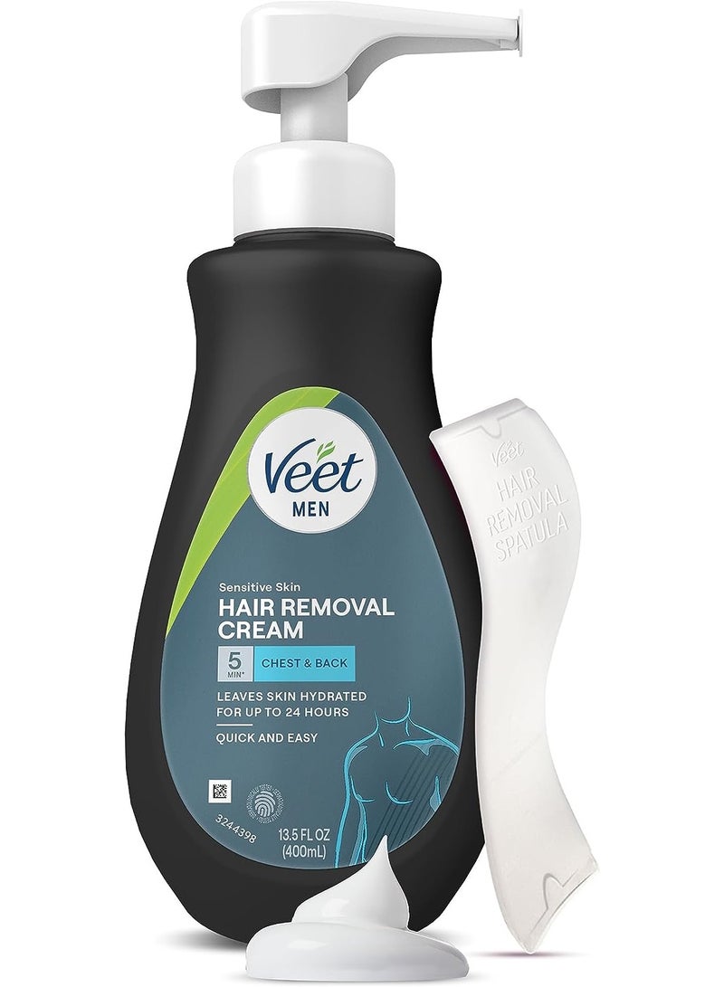 Veet Men Hair Removal Cream for Chest and Back, Sensitive Skin, 400ml