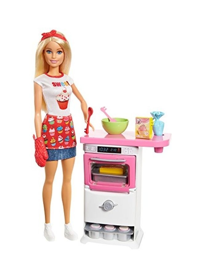 Doll with Oven and Rising Food 4 x 12inch