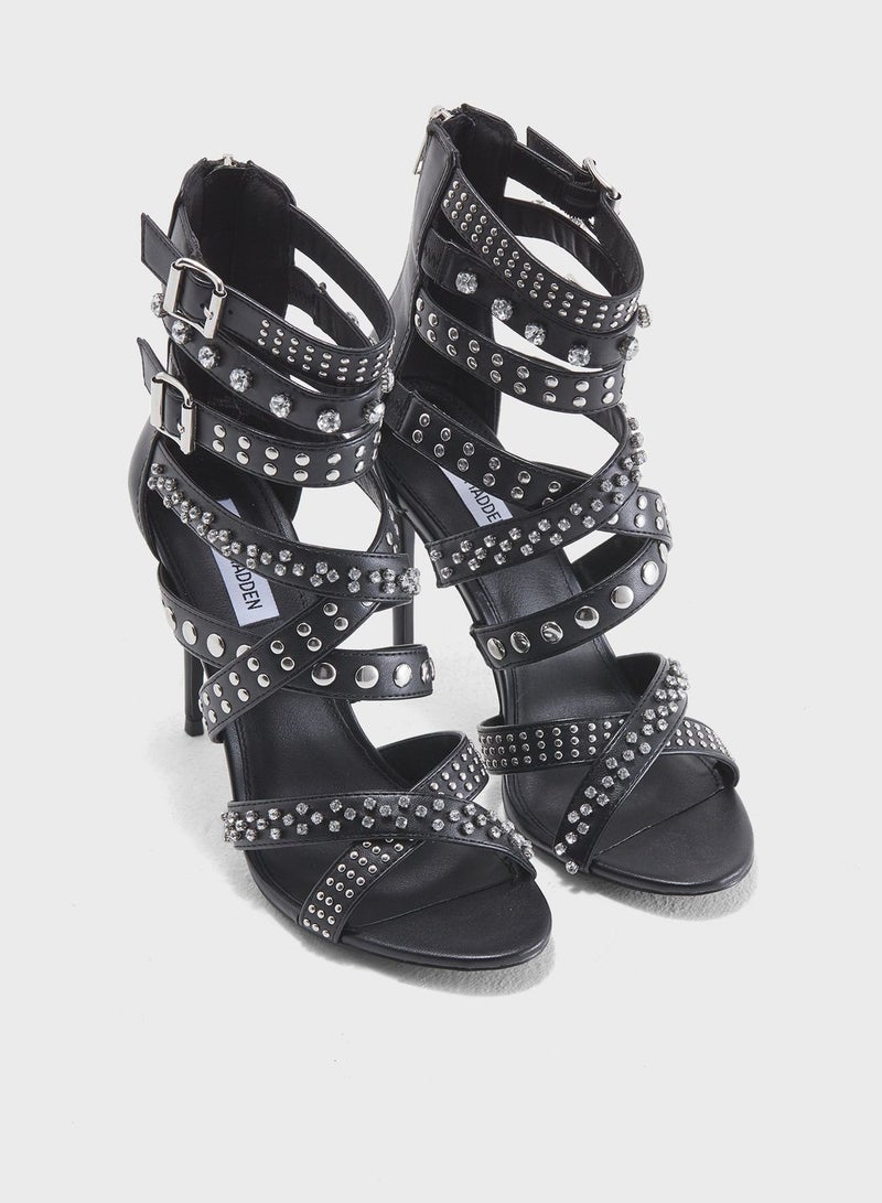 Motto Studded Multi Strap Sandal