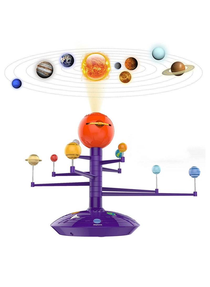 Solar System for Kids 3 4 5 Year Old Boy and Girl Birthday Gift, Planets Space Toys for Kids 3-5 Solar System Model Kit with Projector