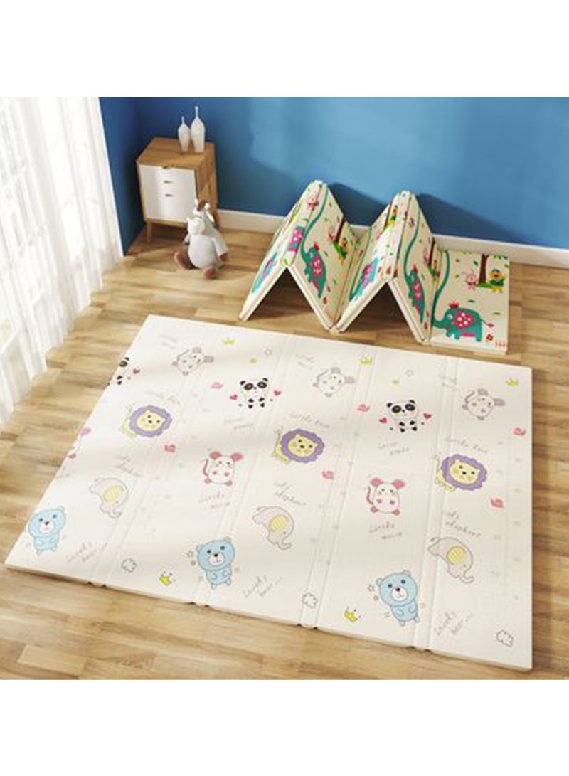 Foldable Baby Play Mat, Waterproof Non-Toxic, Extra Soft And Thick Foam Crawling Play Mat, Double-Sided And Reversible Large Mat For Infants, Toddlers And Kids 180Cm*200Cm*1.5Cm