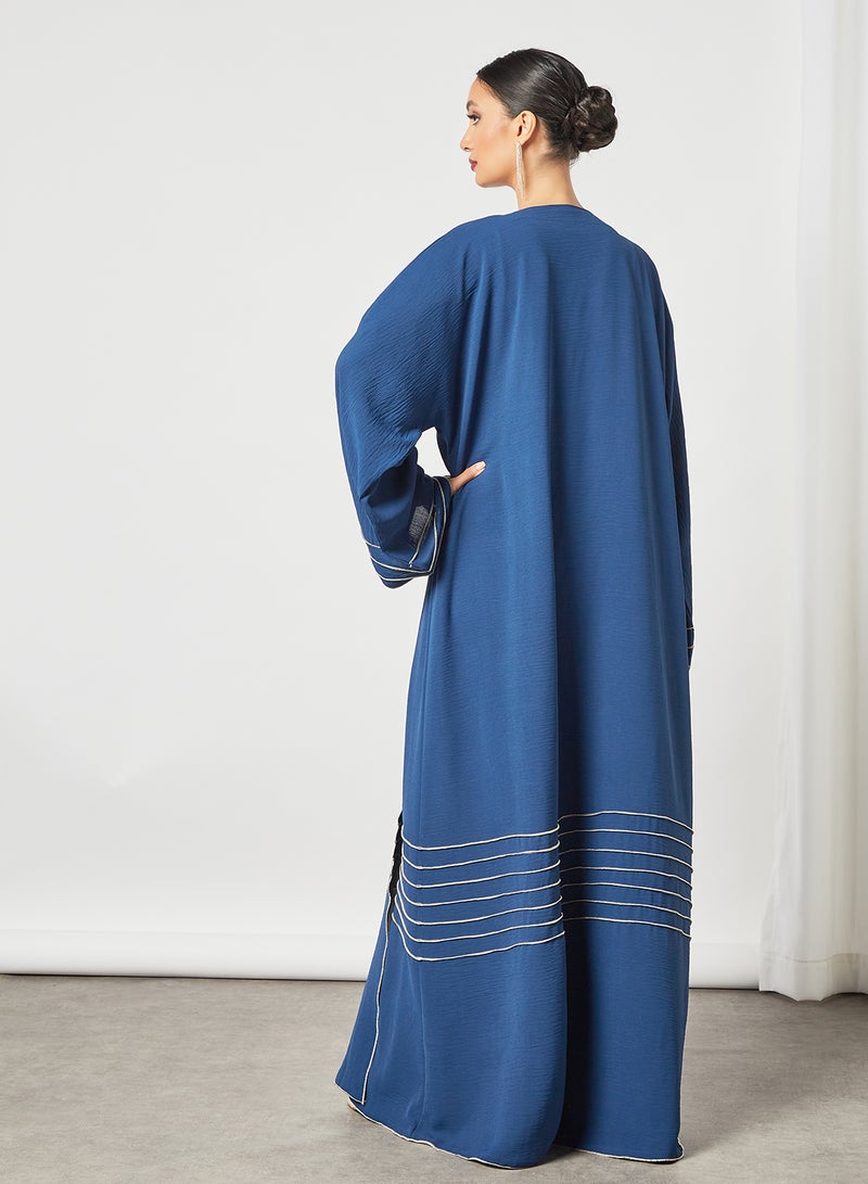 Casual Stylish Abaya Blue/White