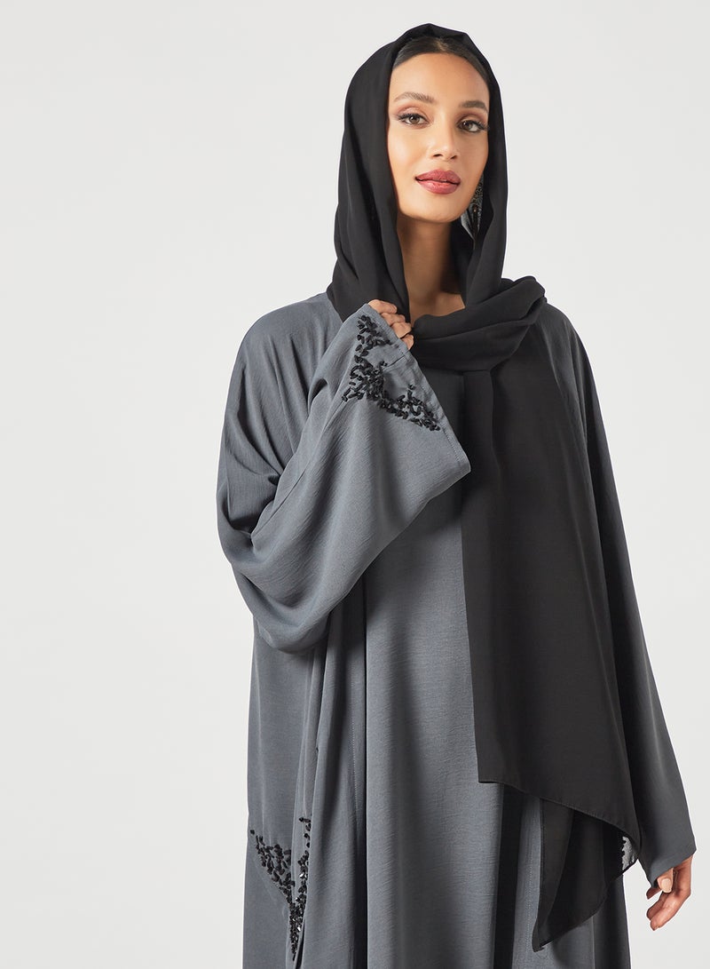 Casual Stylish Abaya Grey