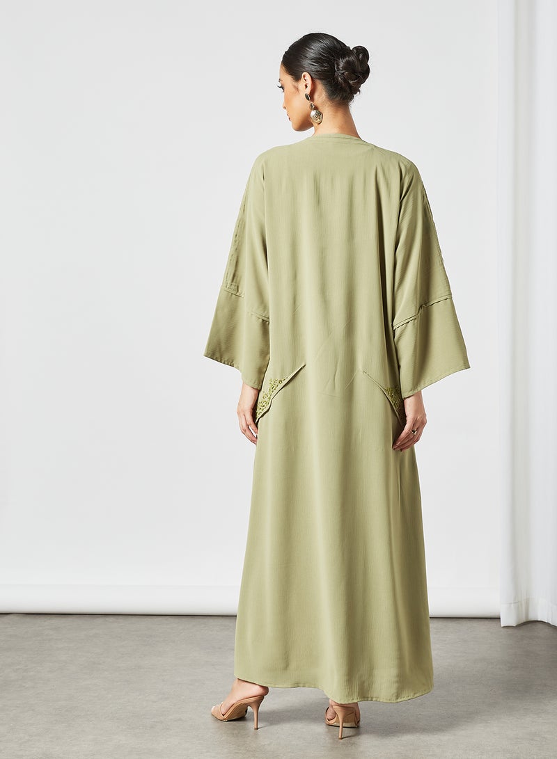 Casual Stylish Abaya Green