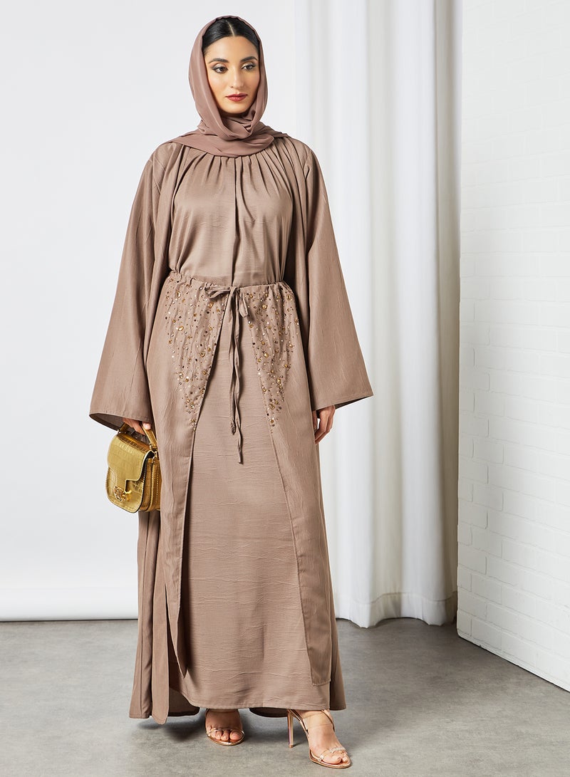 Comfortable Modest Abaya Beige