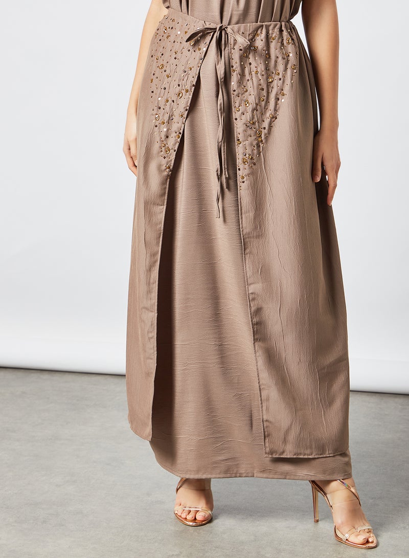 Comfortable Modest Abaya Beige