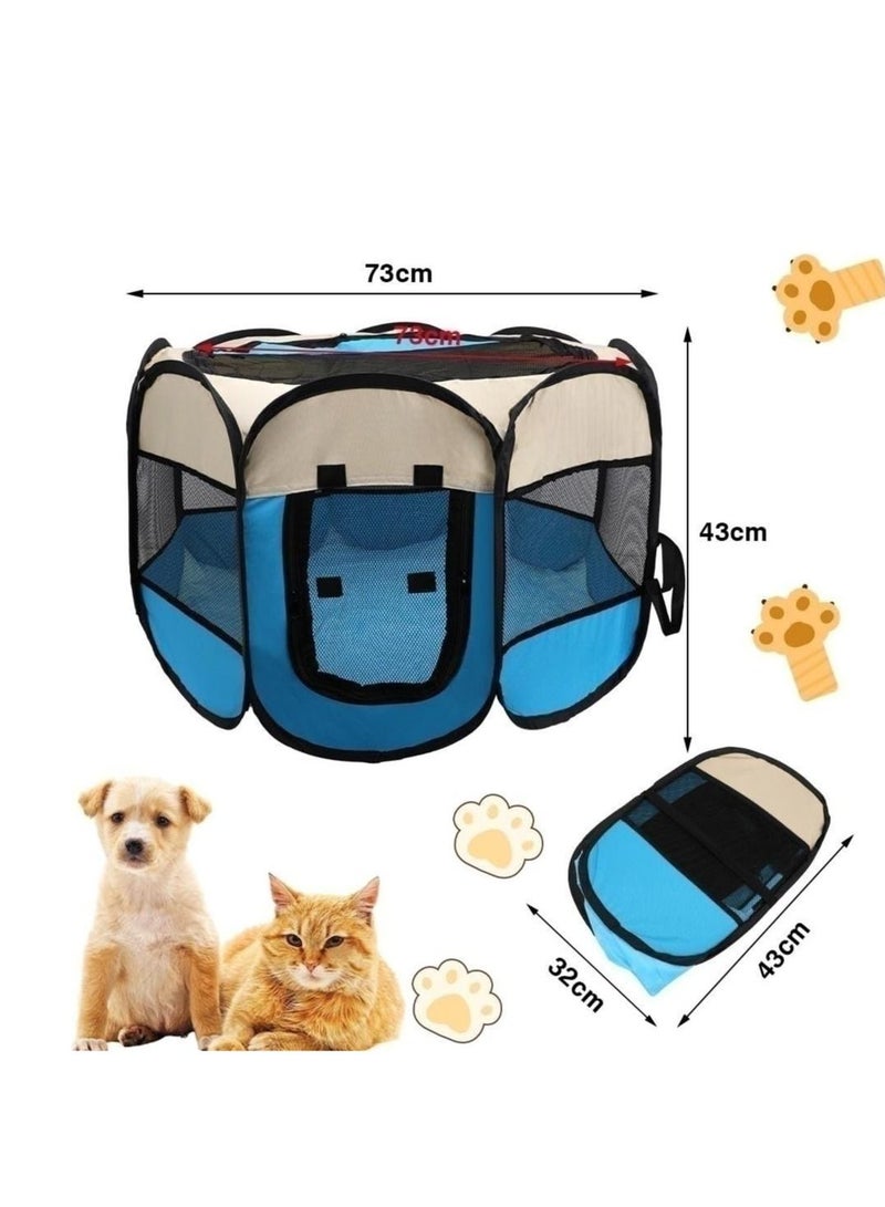 Puppy Playpen Animal Playpen Foldable for Dogs Puppy Run Oxford Fabric Dog Kennel Waterproof Playpen for Dogs Rabbits Cats for Indoor or Outdoor Use