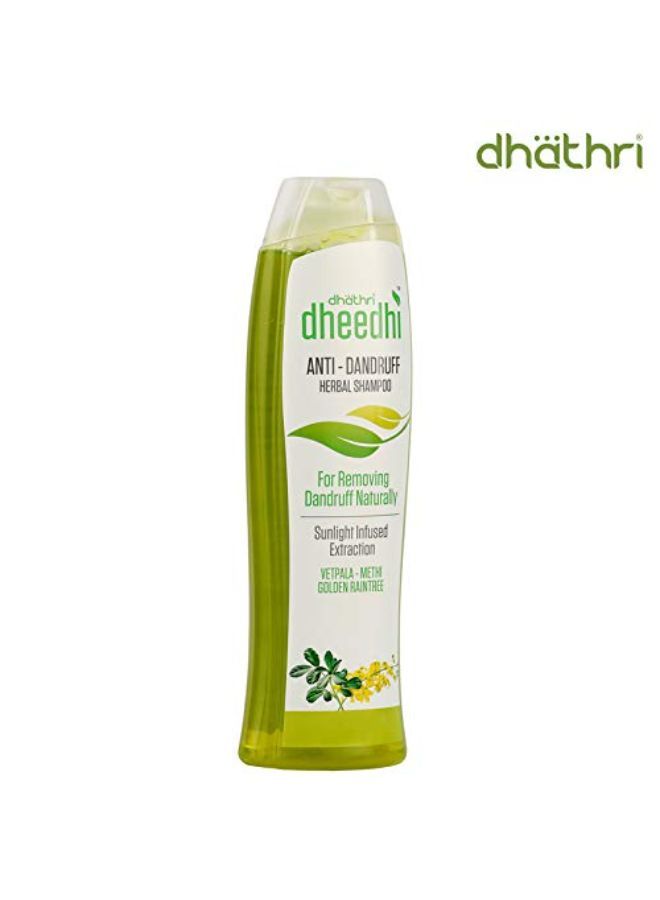Dheedhi Anti- Dandruff Shampoo | Removes Dandruff And Prevents Recurrence | 100% Herbal Shampoo For Men And Women | 400Ml- Pack Of 1.