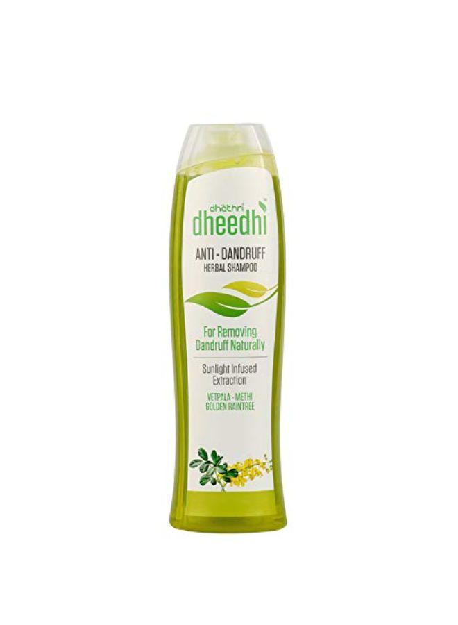 Dheedhi Anti- Dandruff Shampoo | Removes Dandruff And Prevents Recurrence | 100% Herbal Shampoo For Men And Women | 400Ml- Pack Of 1.