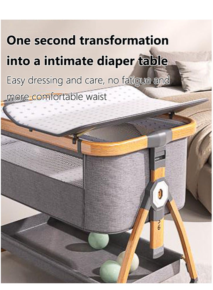 Baby Bedside Crib, Baby Bassinet Bedside Sleeper,Easy to Assemble Bassinets for Baby/Infants