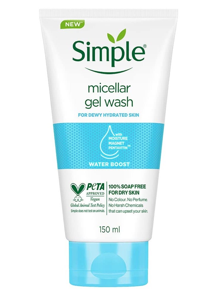 Simple Water Boost Micellar Facial Wash For Dry Skin Type 150ml