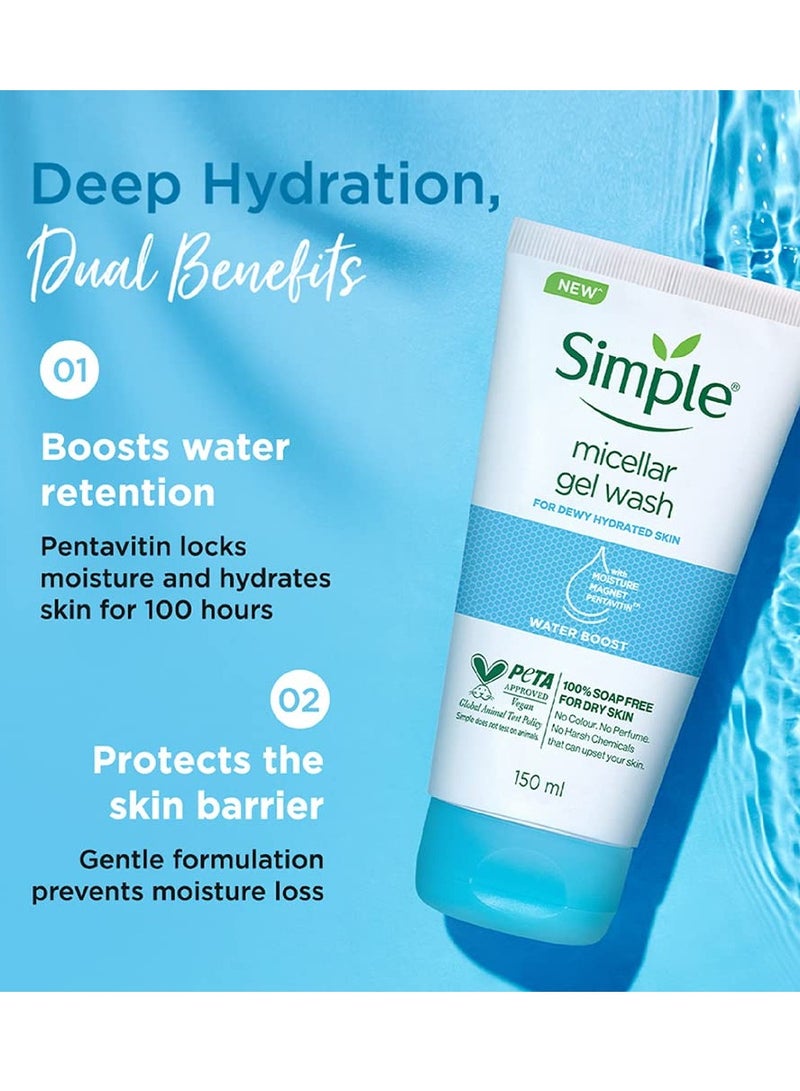 Simple Water Boost Micellar Facial Wash For Dry Skin Type 150ml