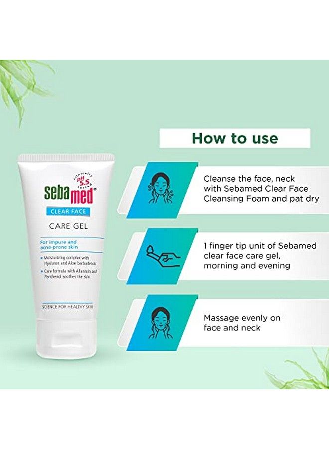 Clear Face Care Gel 50Ml;Ph 5.5;Acne Prone Skin;Hyaluron & Aloe Vera;Water Based Moisturiser