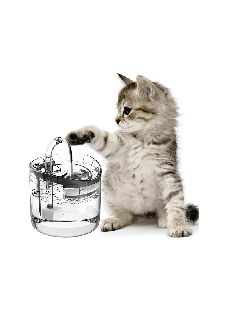 1.8L Automatic Cat Water Fountain Clear Dog Water Dispenser Automatic Pet Drinking Fountain